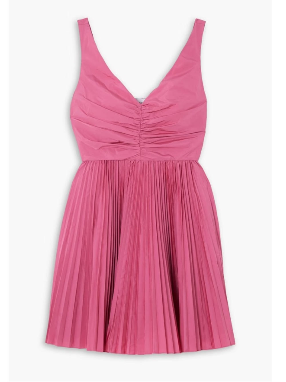 NWT ❤️ REDValentino Pink Pleated Taffeta Mini Dress ❤️ Size 46/L/10